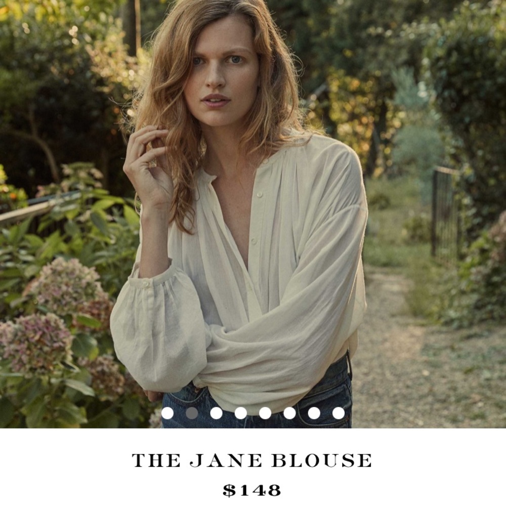 Doen Jane Blouse in Salt XS EUC